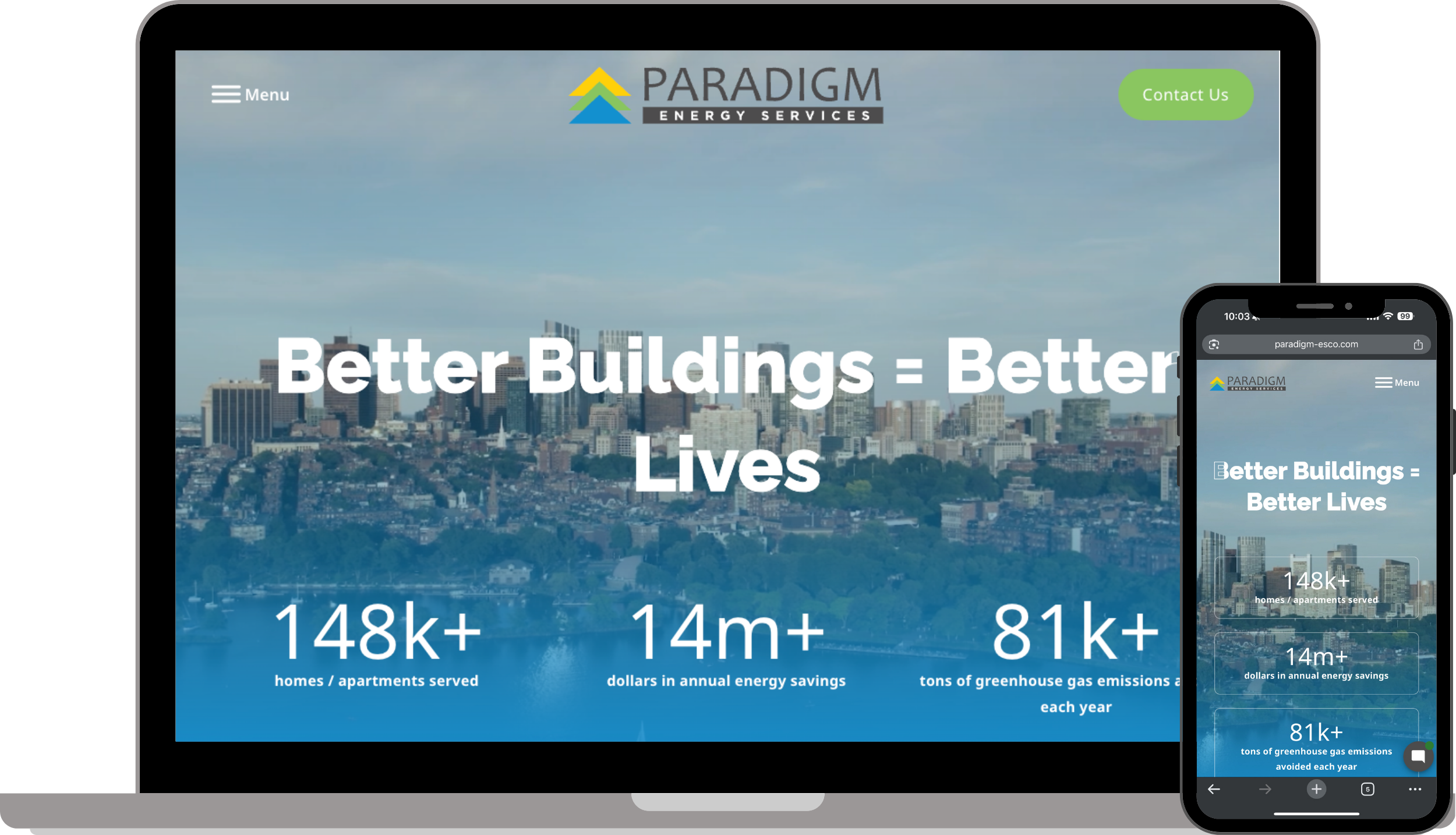 website on a desktop and mobile