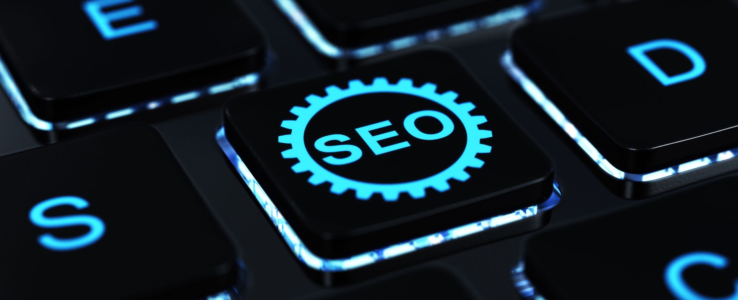 SEO button on computer