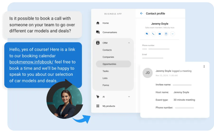 Webchat icon representing chat automation and lead capture